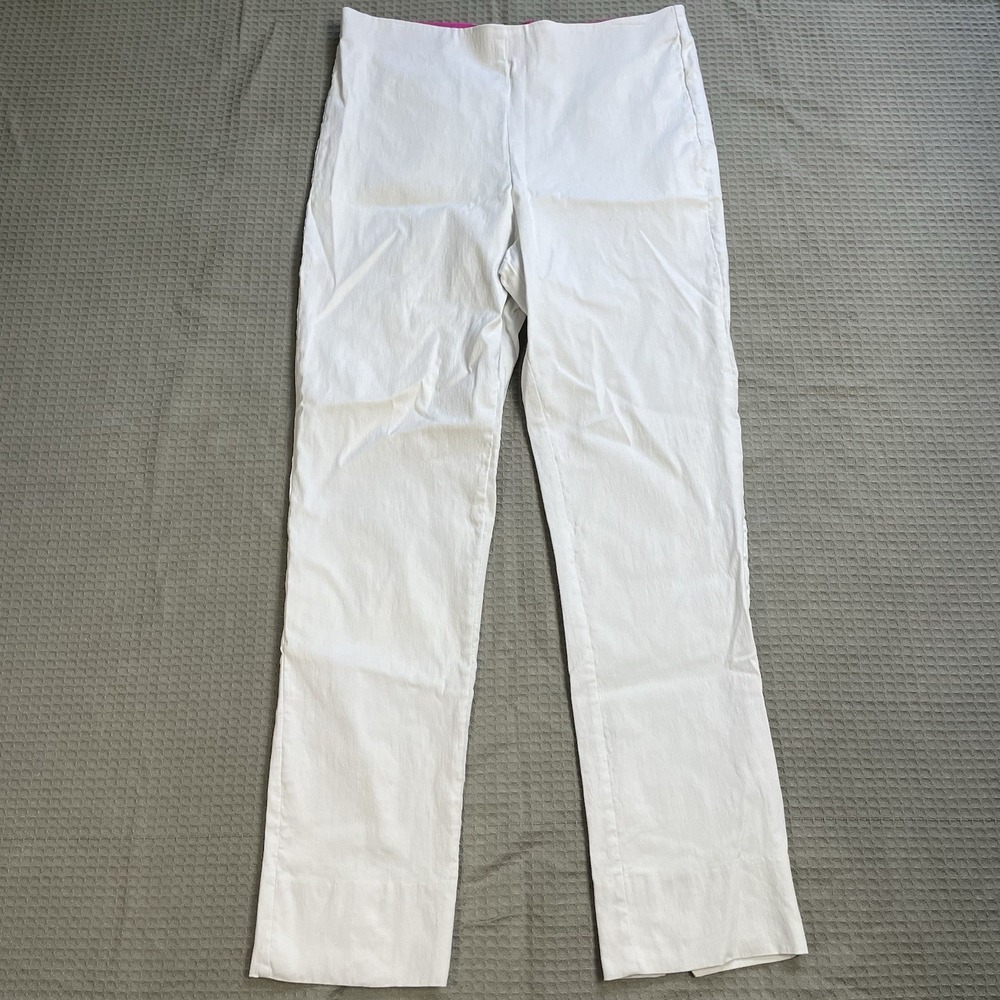 Gretchen Scott Ankle Pants Medium Womens Gripe Less Stretch Pull On White